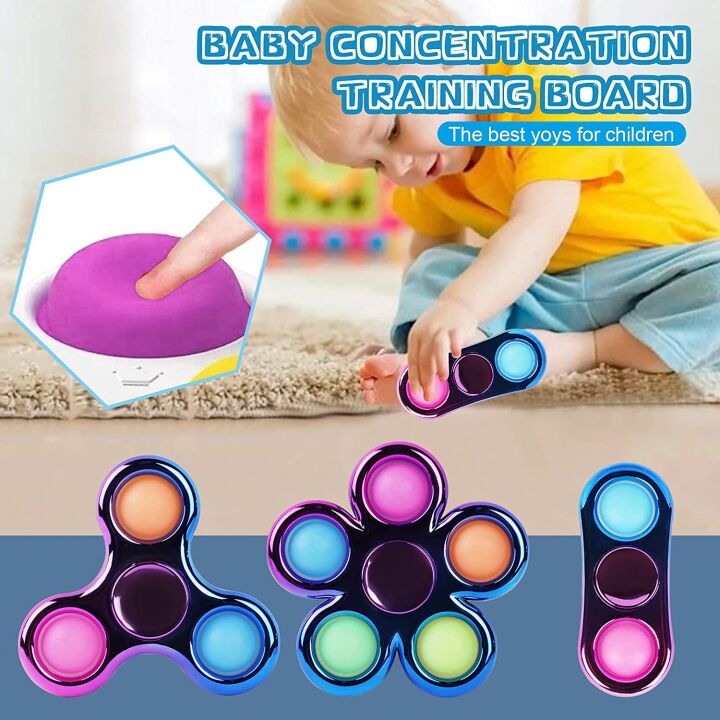 FIGROL Fidget Spinner 3 Pack for Kids - Stress Relief Toys