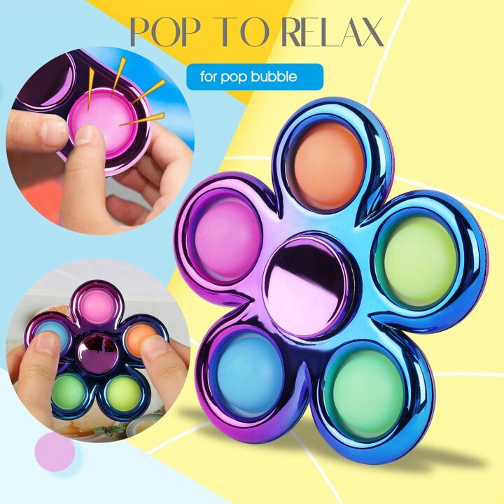 FIGROL Fidget Spinner 3 Pack for Kids - Stress Relief Toys