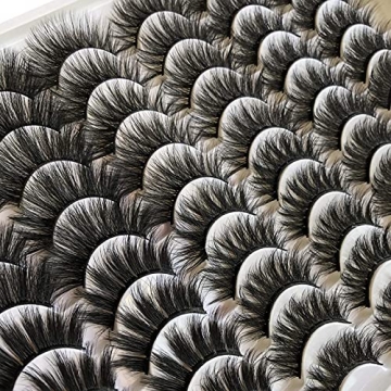 Gmagictobo 30 Pairs False Eyelashes Fluffy Faux Mink Lashes