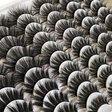 Gmagictobo 30 Pairs False Eyelashes Fluffy Faux Mink Lashes