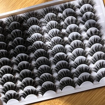 Gmagictobo 30 Pairs False Eyelashes Fluffy Faux Mink Lashes