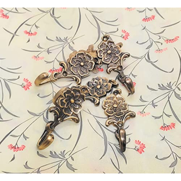 Elegant Antique Gold Brass Hooks for Organizing Your Space