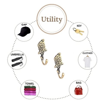 Elegant Antique Gold Brass Hooks for Organizing Your Space