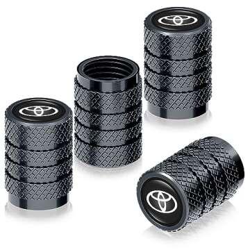 Tire Valve Caps, Valve Stem Caps for Toyota Avalon Camry Prius Avalon Corolla RAV4 Highlande, Alloy ...