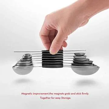 EDELIN Stainless Steel Measuring Cups & Spoons Set 13-Piece