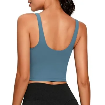 Lemedy Longline Padded Sports Bra for Yoga and Workouts