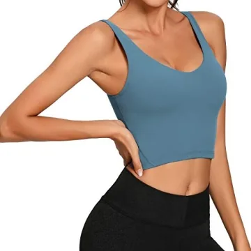 Lemedy Longline Padded Sports Bra for Yoga and Workouts