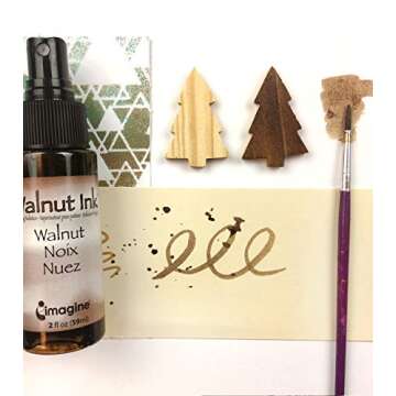 Tsukineko 2 Fluid Ounce Walnut Ink Antiquing Solution, Walnut
