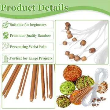 12 Sizes Afghan Tunisian Crochet Hooks Set for Creative Projects