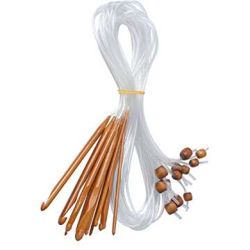 12 Sizes Afghan Tunisian Crochet Hooks Set for Creative Projects