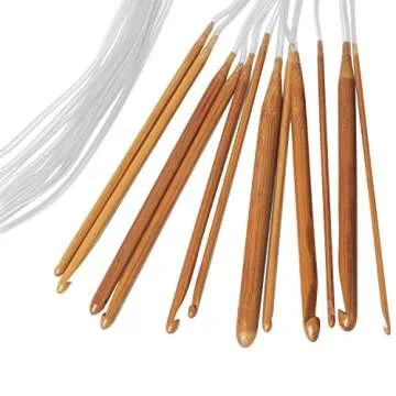 12 Sizes Afghan Tunisian Crochet Hooks Set for Creative Projects