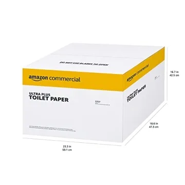 AmazonCommercial 2-Ply White Ultra Plus Individually Wrapped Toilet Paper/Bath Tissue (416975)|Bulk | Septic Safe | FSC Certified | 400 Sheets per Roll (80 Rolls)(4.1 x 3.5 Sheet)