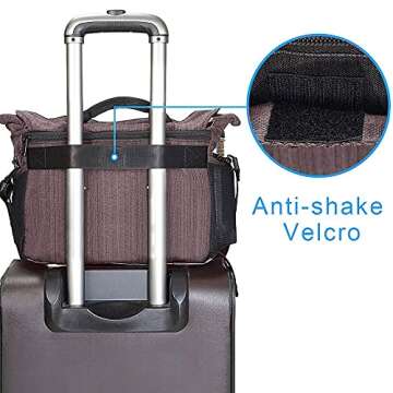 CADeN Camera Bag Case Shoulder Messenger Photography Bag with 14" Laptop Compartment, Tripod Holder, Compatible for Nikon, Canon, Sony, DSLR SLR Mirrorless Cameras Waterproof Coffee