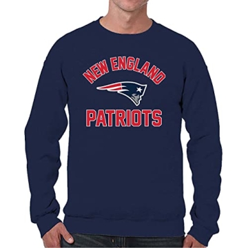 NFL Adult Gameday Football Crewneck Sweatshirt - Comfort & Style for New England Fans in Navy, XX-La...