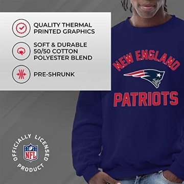 NFL Adult Gameday Football Crewneck Sweatshirt - New England Patriots