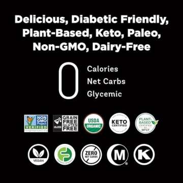 RxSugar Delicious Plant-Based Organic Single Pack Liquid Sugar, 16 oz | Allulose sweetener | 0 Calorie, 0 Net Carbs, 0 Glycemic | Diabetes-Safe Natural Sugar | Keto Certified | Non-GMO Project Verified | Gluten-Free Certified