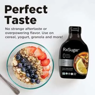 RxSugar Delicious Plant-Based Organic Single Pack Liquid Sugar, 16 oz | Allulose sweetener | 0 Calorie, 0 Net Carbs, 0 Glycemic | Diabetes-Safe Natural Sugar | Keto Certified | Non-GMO Project Verified | Gluten-Free Certified