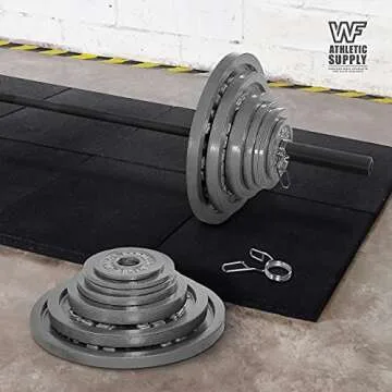 WF Athletic Supply Traditional/Classic 2-Inch Hole Solid Cast Iron Olympic Barbell Weight Plates - Great for Strength Training, Weightlifting, Bodybuilding & Powerlifting, Multiple Choices Available