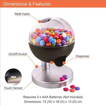 Global Gizmos TOUCH ACTIVATED CANDY DISPENSER BALL