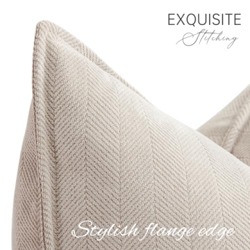 Elegant Chenille Pillow Covers Set of 2 20x20 for Home Decor