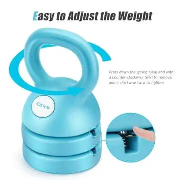 Cisleb Adjustable Kettlebell Weight Set: 3-in-1 Kettlebells (5lbs 8lbs 12lbs) for Home Gym Full-Body Workout Strength Training Weight Loss | Good for Beginners & Women Men