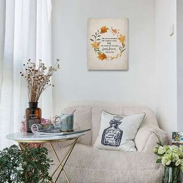 PHAMTE Fall Canvas Wall Art, Thanksgiving Decor with Biblical Verse