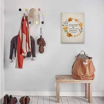 Fall Canvas Wall Art with Bible Verse for Home Decor