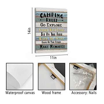 Fall Canvas Wall Art with Bible Verse for Home Decor