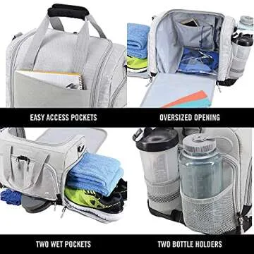 Ultimate Gym Bag 2.0 - Durable Duffel with 10 Compartments