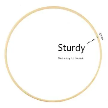 MATCHNE 12PCS 6inch to 12inch Wooden Bamboo Floral Hoop Wreath Macrame Craft Hoop Rings for DIY Dream Catcher, Wedding Wreath Decor and Wall Hanging Craft (12)