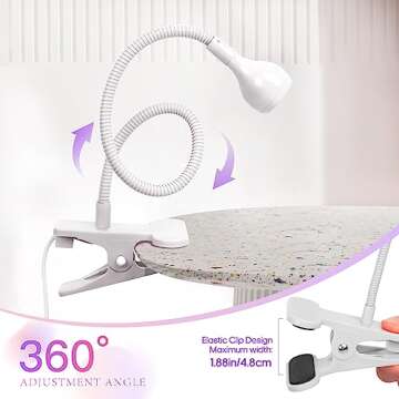 Geisofu UV Nail Lamp: Flexible, Dimmable & Powerful