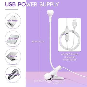 Geisofu UV Nail Lamp: Flexible, Dimmable & Powerful