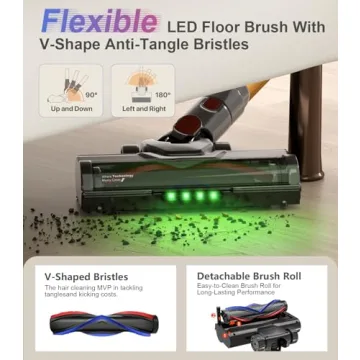 UKDMROX Cordless Vacuum Cleaner with Powerful Suction