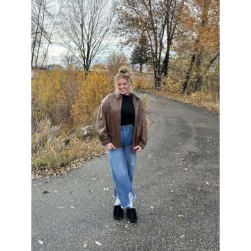 Cicy Bell Women's Baggy Wide Leg Jeans Barrel Horseshoe Boyfriend Cropped Raw Hem Denim Pants Light Blue