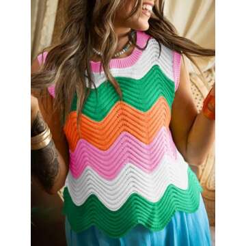 Saodimallsu Summer Striped Tank Top for Trendy Women