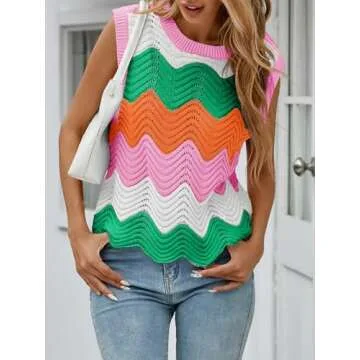 Saodimallsu Summer Striped Tank Top for Trendy Women