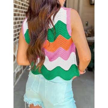 Saodimallsu Summer Striped Tank Top for Trendy Women