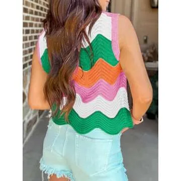 Saodimallsu Summer Striped Tank Top for Trendy Women