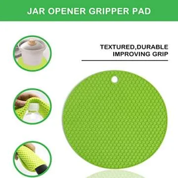 Jar Opener for Weak Hands, Seniors with Arthritis, 5 in 1 Multi Function Bottle Opener Lid Opener For Arthritic Hands with Non Slip Rubber Jar opener Gripper Pad