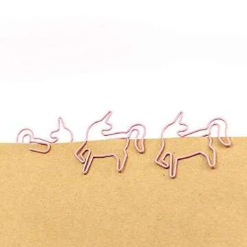 Unicorn Paper Clips, Cute Small Animal Shape Paperclips - Bookmark Clips Metal File Note Clips Page Marker for School Wedding Party Invitation Decoration - Planner Paperclips (20 pcs) (Unicorn)