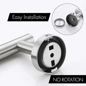 KES Bathroom Towel Bar 25.2 Inches Bath Towel Rack for Bathroom Towel Holder SUS304 Stainless Steel Brushed Finish, Total Length 27.6 Inch, A2000S70B-2