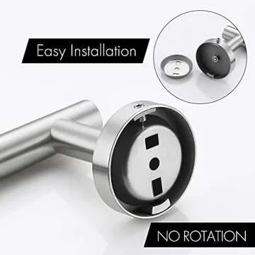 KES Bathroom Towel Bar 25.2 Inches Bath Towel Rack for Bathroom Towel Holder SUS304 Stainless Steel Brushed Finish, Total Length 27.6 Inch, A2000S70B-2