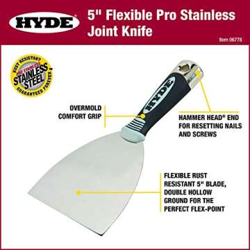 Hyde 06778 Flexible Joint Knife, 5 Inch - Durable and Versatile Tool