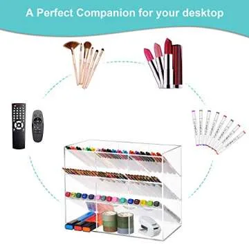 Marbrasse Acrylic Pen Organizer - 12 Compartments for Office