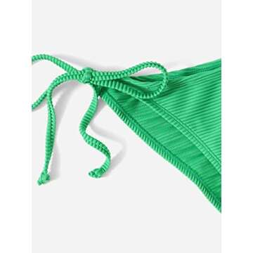 MakeMeChic Women's Halter Tie Side Bikini Set Swimsuit