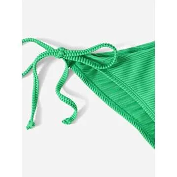 MakeMeChic Women's Halter Tie Side Bikini Set Swimsuit