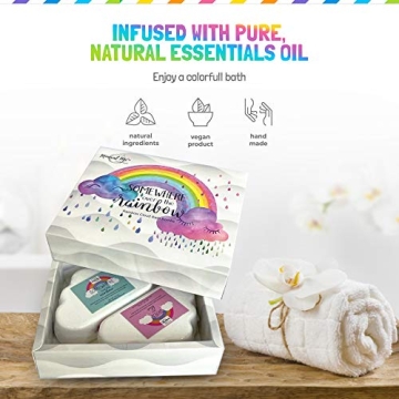 Rainbow Bath Bombs - Natural, Moisturizing & Colorful Fun