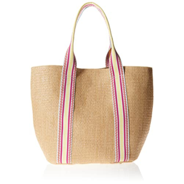Tracy Large Canvas Straw Tote from The Drop - Perfect Size