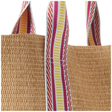 Tracy Large Canvas Straw Tote from The Drop - Perfect Size