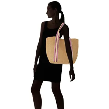 Tracy Large Canvas Straw Tote from The Drop - Perfect Size